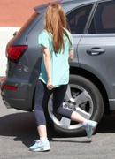 Isla Fisher - booty in tights a gym in West Hollywood 08/19/13